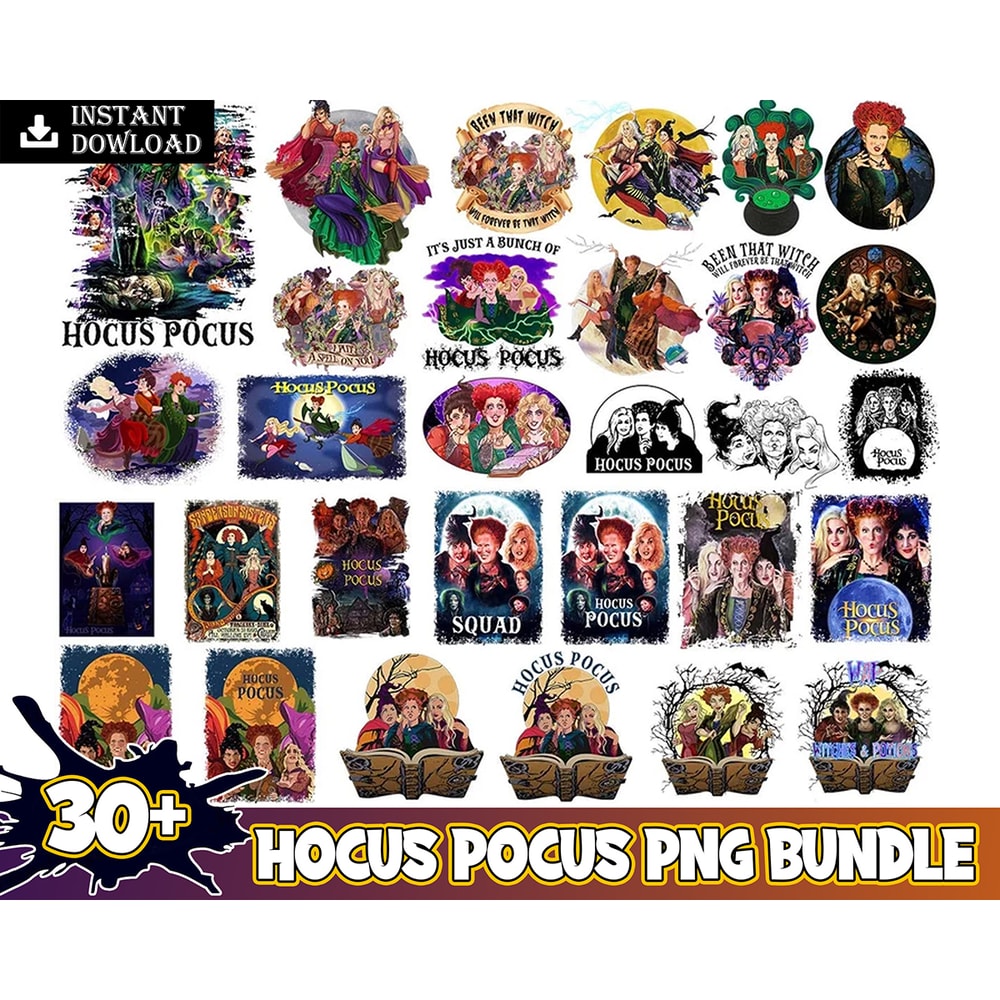 30 Hocus Pocus Bundle Png, Hocus Pocus Png Bundle, Bunch Of Hocus Pocus, Halloween Design, Happy Halloween Bundle Instant Download.jpg