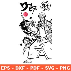 trafalgar law svg, anime svg, one piece anime svg, one piece manga svg, one piece svg - download  file
