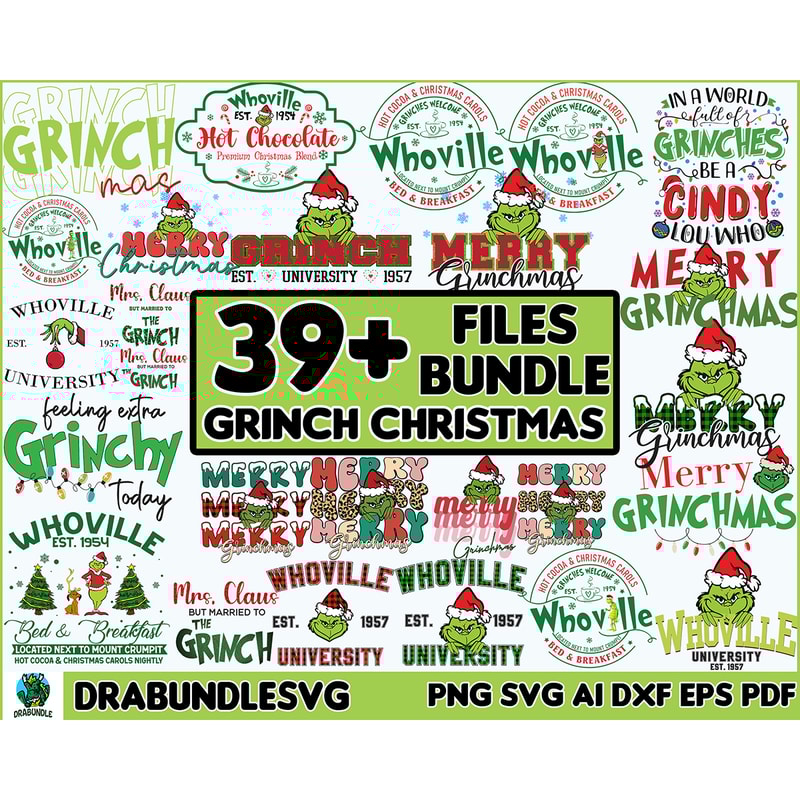 39 Grinchmas PNG Bundle, Merry Grinchmas Svg & Png, Christmas Movie, Funny Christmas Png, Grinchmas, Digital Instant Download.jpg
