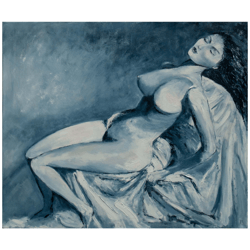 nude painting figurative original art impressionist art woman painting 24"x28" by kseniadeartgallery