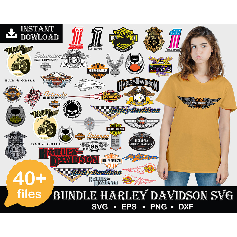 40 Harley Logos SVG Bundle, Png, Pdf, Eps, svg Files for Print, Harley Davidson svg Files, Harley svg, Instant download.jpg