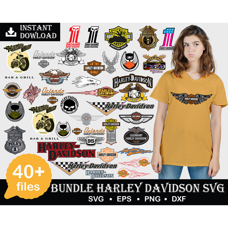 40 Harley Logos SVG Bundle, Png, Pdf, Eps, svg Files for Print, Harley Davidson svg Files, Harley svg, Instant download.jpg