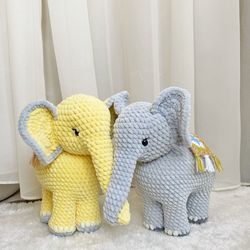 Crochet pattern elephant,  Crochet amigurumi elephant, Digital download PDF,