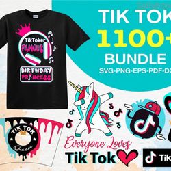 tiktok bundle svg, 1100 file tiktok svg eps png, for cricut, silhouette, digital, file cut