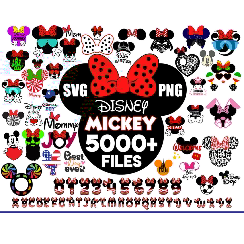 5000 Disney Mickey Mouse svg, Disney svg, Mickey svg, Disney Mickey head svg, Mickey cricut, Disney dxf, Mickey Birthday svg, Printable, cricut file Instant dow