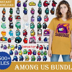 among us bundle svg, 1500 files among us svg eps png, for cricut, silhouette, digital, file cut