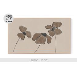 Frame Tv art beige, Samsung Frame TV art abstract flowers, Frame TV art neutral minimalist, Frame TV Art download | 488