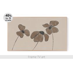 frame tv art beige, samsung frame tv art abstract flowers, frame tv art neutral minimalist, frame tv art download | 488