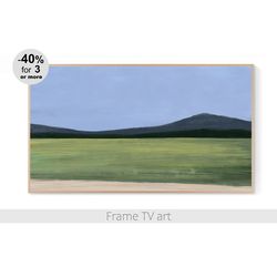 Samsung Frame TV Art Landscape Painting, Frame TV art Download, Frame TV art nature, Frame TV art green blue | 485