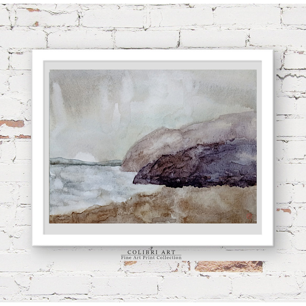Seascape Art Print Mountain Watercolor 4 N10.jpg