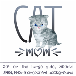 Scottish Fold Cat Mom | Sublimation Design