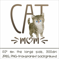 British Cat Mom | Sublimation Design