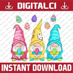 easter gnome egg hunting - cute gnomes holding easter egg easter day png, happy easter day sublimation design