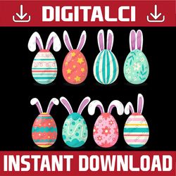 cute eggs easter day family matching pajama egg hunting easter day png, happy easter day sublimation design