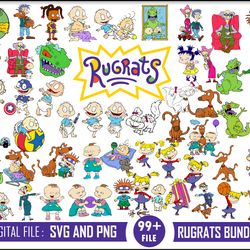 Rugrats Bundle Svg, Rugrats Svg, Rugrats Characters Svg, Rugrats Clipart, Cartoon Svg, Png Dxf Eps Digital File