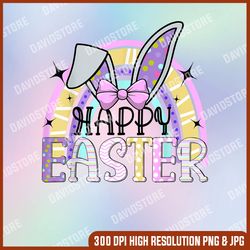 happy easter bunny rabbit face funny easter day rainbow, easter png, happy easter png, easter day png, easter