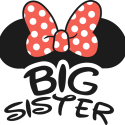 big sister minnie face svg, disney svg, family disney svg, mickey face svg, disney mickey mouse svg digital download