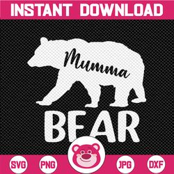 mumma bear png, svg, mama bear svg, cut file, bear svg, mother's day
