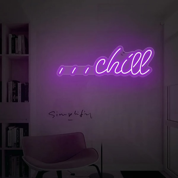 LED Chill sign Custom Neon Sign Lights Decor Bedroom Room Wa | Inspire ...