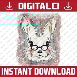 dy cute bunny face happy easter day png, happy easter day sublimation design
