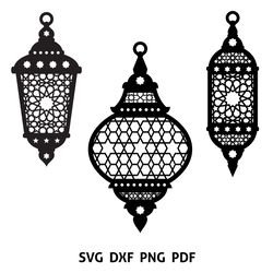 Ramadan Lantern, Arabic Lamp SVG, DXF, PNG