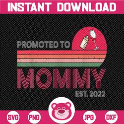 vintage promoted to mommy png, promoted to mommy est 2022 png