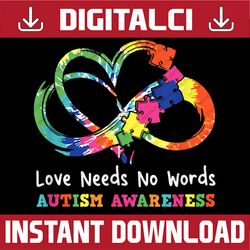 Love Needs No Words Heart Puzzle Autism Awareness Easter Day Png, Happy Easter Day Sublimation Design