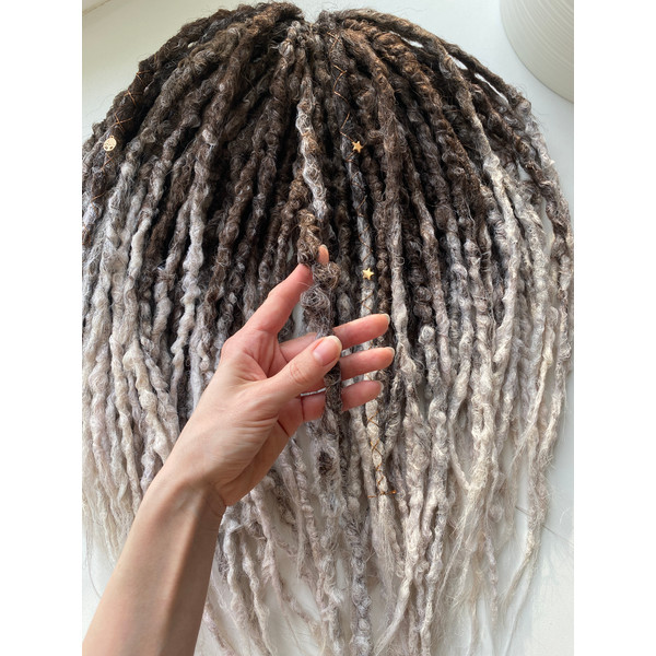 Texture dreads, Handmade brown dreads, Accessories for hair, - Inspire  Uplift