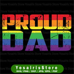 lgbt pride png printable, proud dad png, lgbtq png, lgbt png, rainbow pride , digital