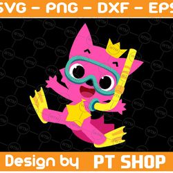 fong svg,pink fong svg, cricut cut files, shark family doo doo doo vector eps, silhouette dxf