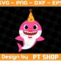 mommy shark birthday svg, cricut cut files, shark family doo doo doo vector eps, silhouette dxf
