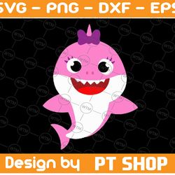 sister shark svg, cricut cut files, shark family doo doo doo vector eps, silhouette dxf