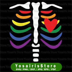 gay rainbow pride lgbt halloween skeleton design lgbt svg cut file, lgbtq pride svg files for cricut & silhouette