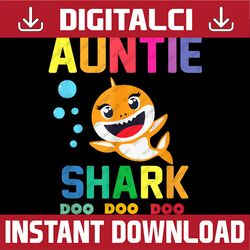 auntie shark auntie shark lover family mother's day happy mother's day png sublimation design