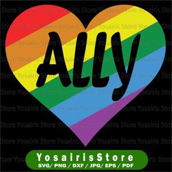 ally rainbow svg, gay pride lgbtq svg, pride svg, ally svg, lgbt pride svg, lgbt svg, cricut design, digital cut files