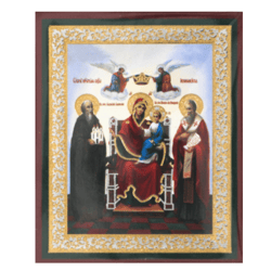 Icon of the Mother of God Housebuilder - Economissa | Handmade Russian icon  | Size: 2,5" x 3,5"