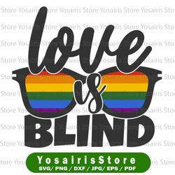 Love Is Blind SVG Cut File | commercial use | instant download | printable vector clip art | LGBT Pride Print | Gay Love