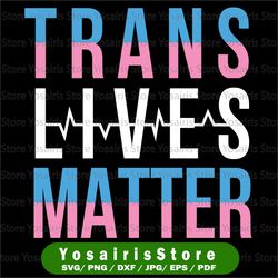 Trans Lives Matter SVG file, LGBT svg, pride SVG, cricut, silhouette, commercial use, fun gay SVG digital download