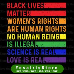 black lives matter lgbt pride png, science is real png, love is real png, equality lesbian pride,gay pride,