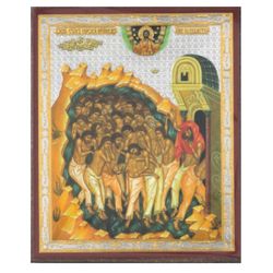 Forty Martyrs of Sebaste | Handmade Russian icon  | Size: 2,5" x 3,5"