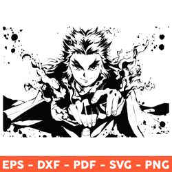 Kyojuro Rengoku Svg, Kimetsu No Yaiba Svg, Demon Slayer Svg, Anime Svg, Eps, Svg, Png - Download  File