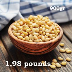 Pine nuts 2 pounds , 900 gr. natural peeled nuts of real Altai cedars, good quality, great taste