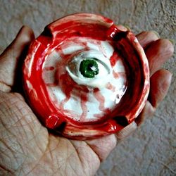 Ceramics ashtrays eye. Home decorastion