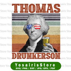 thomas drunkerson png, presidents drinking, american flag bandana, retro vintage summer 4th of july, usa independent day