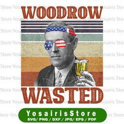 woodrow wasted png, presidents drinking, american flag bandana retro vintage summer 4th of july usa independent day png,