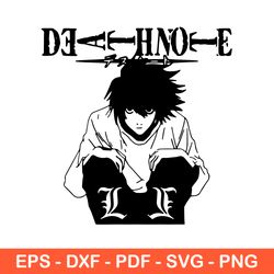L Lawliet Svg, L Death Note Svg, Death Note Svg, Anime Svg, Manga Svg, Svg, Eps, Png - Download  File