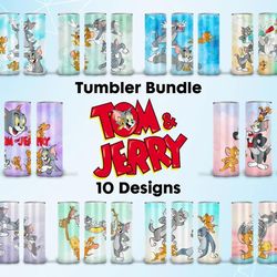 tom and jerry tumbler design, 20 oz skinny tumbler design, sublimation image, tumbler wrap, tom and jerry cup, tom and j