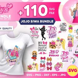 jojo siwa bundle svg, png, jojo siwa svg, png, files for cricut, clipart unicorn svg, jojo siwa squad svg, clipart, cutt