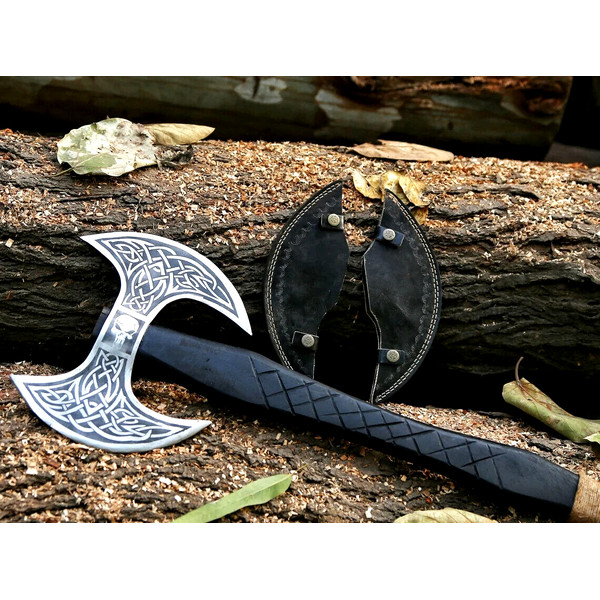 Double Blade Viking Axe Double Headed Viking Axe, Battle Axe, Hand Forged Steel 1.png