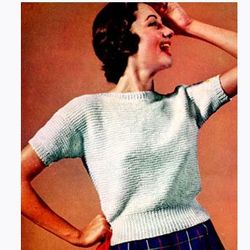 Vintage crochet women's blouse, jumper, sweater, jacket PDF